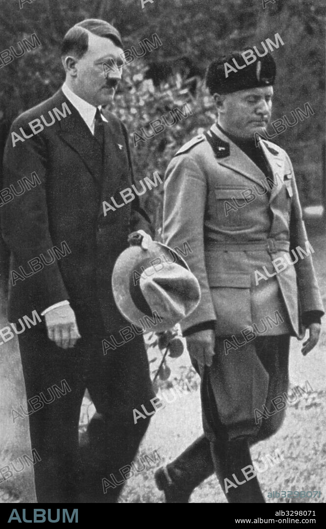 Hitler and Mussolini in Venice - 1934.