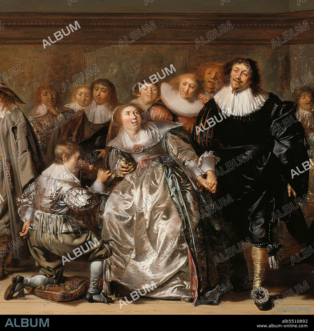 PIETER CODDE. An Elegant Company, 1632. Detail from a larger artwork.