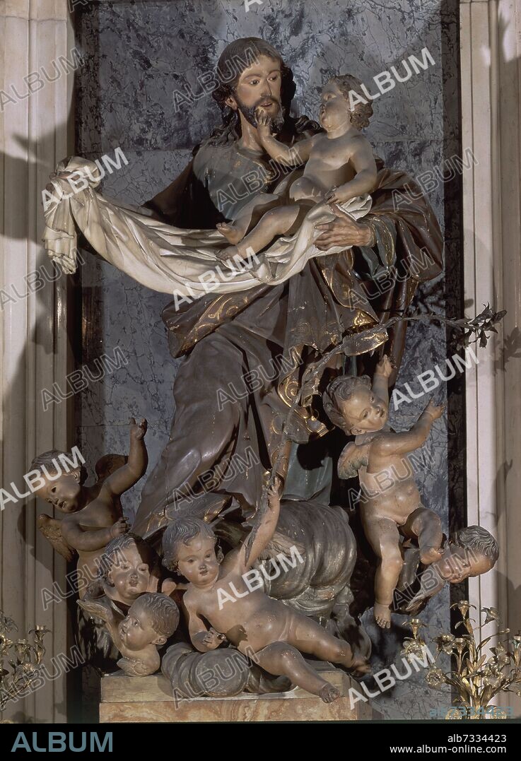 PEDRO ROLDAN (1624-1669). SAN JOSE - 1664 - ESCULTURA BARROCA - ESCUELA SEVILLANA.