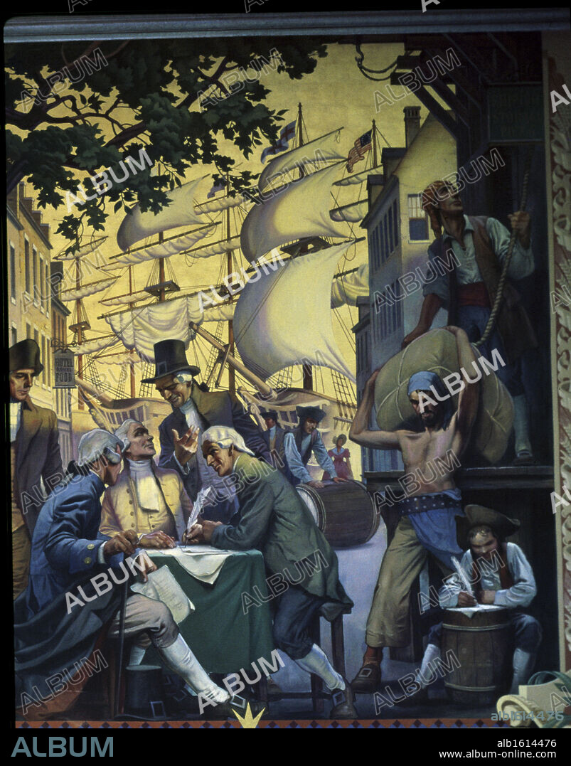 KAROLY & SZANTO. Trade and Commerce Manhattan by Karoly and Szanto, 1790.