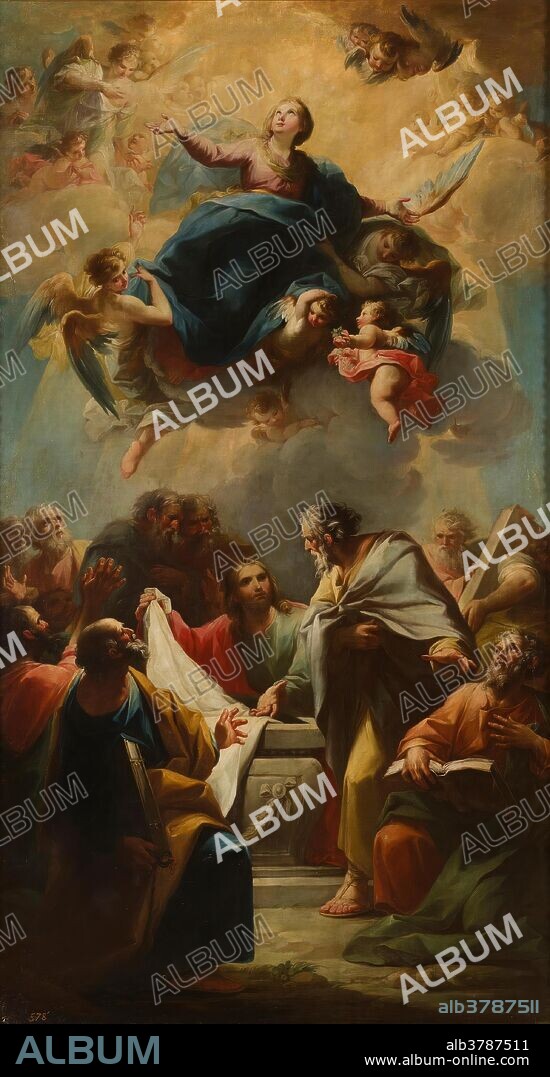 Mariano Salvador Maella / 'La Asunción de la Virgen'. Siglo XVIII. Óleo sobre lienzo, 134 x 73 cm.