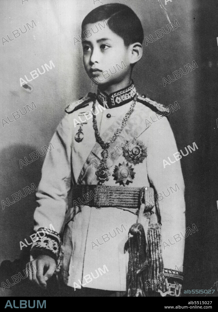 Siam's Boy's King - His Majesty, King Ananda Mahidol, age 13, lives in Switzerland while his kingdom of Siam is Administered by a regency. At the helm of his country is primer Col. Phya Phahol, an Army man who Eliminated much of the Royal Payroll and created constitutional government. King Anada, however, will assume the throne when the late Prince Mahidol, his father, was a Harvard Student, Anada lived at Cambridge, Mass., 1926 to 1928. October 05, 1938. (Photo by  Associated Press Photo).