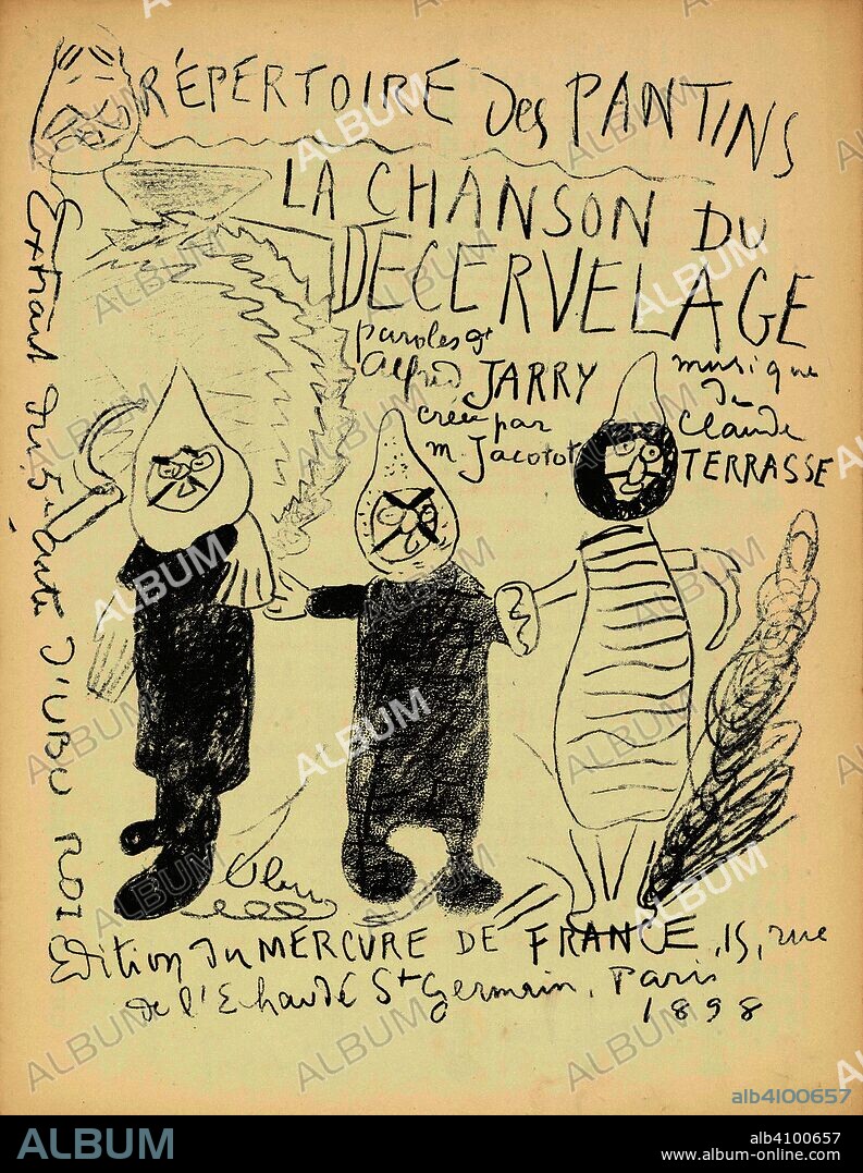 Sheet music La chanson du décervelage by Alfred Jarry and Claude Terrasse. Dimensions: 35 cm x 27 cm.