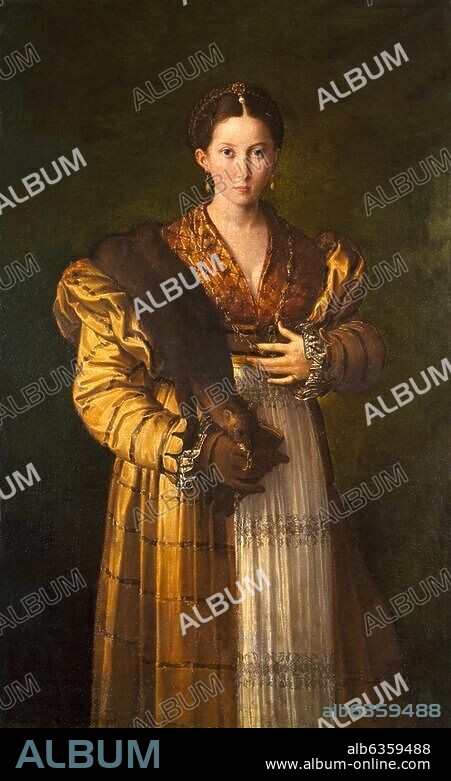 Parmigianino, eigentl. Francesco Mazzola; 1503-1540. "Bildnis einer jungen Dame, genannt Antea", um 1535/37. Öl auf Leinwand, 135 × 88 cm. Inv. Nr. 108. Neapel, Galleria Naz. di Capodimonte.