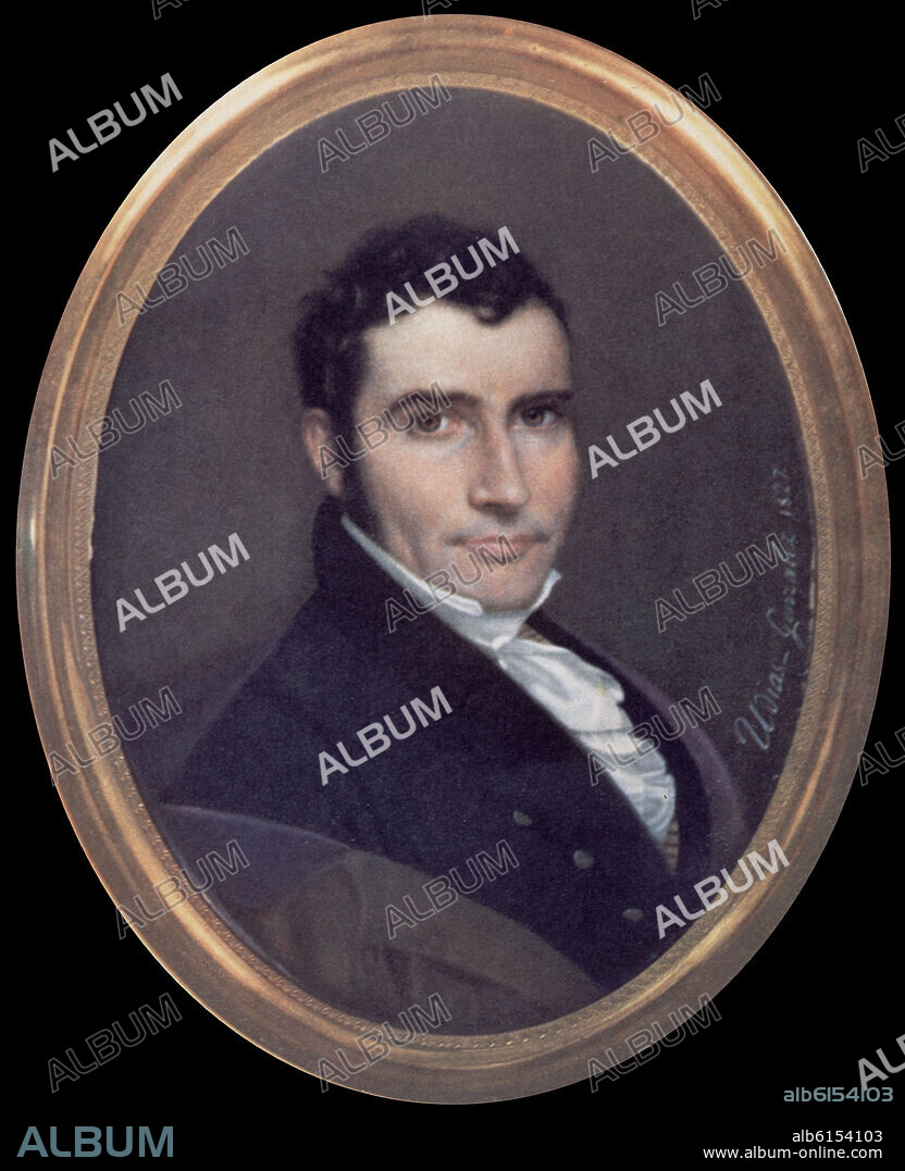 JOSÉ UDIAS Y GONZÁLEZ. BARTOLOME JOSE GALLARDO (1776-1852) - BIOGRAFO ERUDITO Y ESCRITOR ESPAÑOL - PINTADO EN 1827.