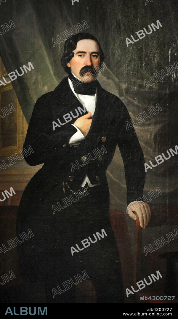 Nazario Carriquiri Ibarnegaray (1805-1884). Banquero y ganadero español. Retrato de Carriquiri, hacia 1835, por Antonio María Esquivel y Suárez de Urbina (1806-1857). Óleo sobre lienzo, 147 x 97 cm. Museo del Romanticismo. Madrid. España.