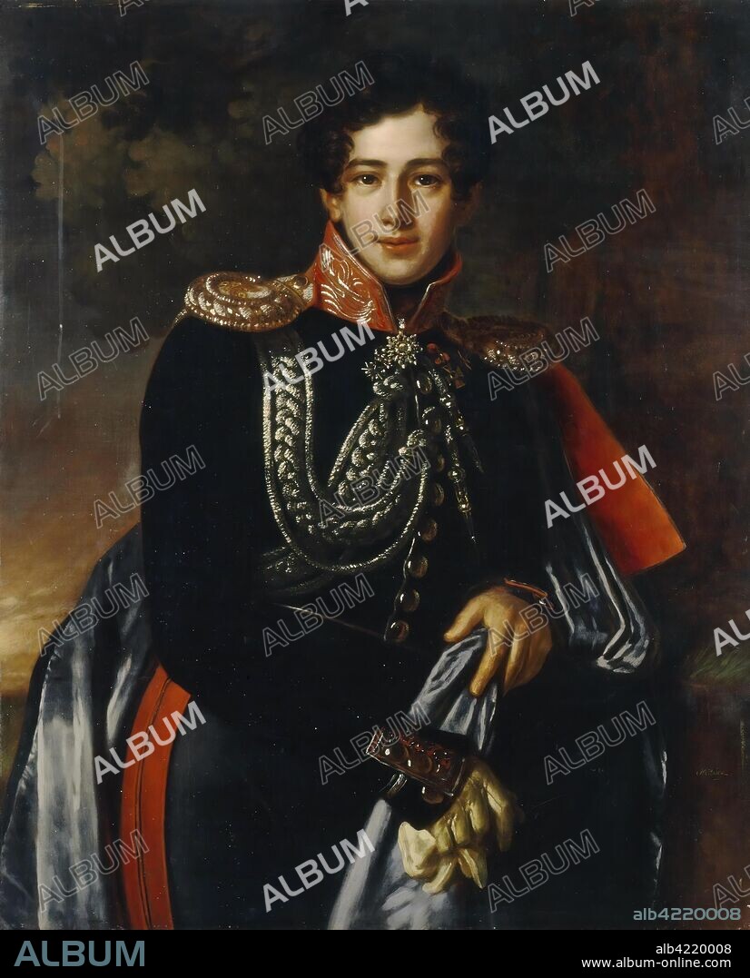 BENOîT CHARLES MITOIRE. '"Portrait of Count Nikolai Samoilov"'. France-Russia, ca. 1825. Dimensions: 102,5x82 cm.