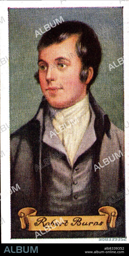Robert Burns, oil painting. Robert Burns (25 January 1759 - 21 July 1796), also known familiarly as Rabbie Burns, was a Scottish poet and lyricist. He is widely regarded as the national poet of Scotland and is celebrated worldwide.