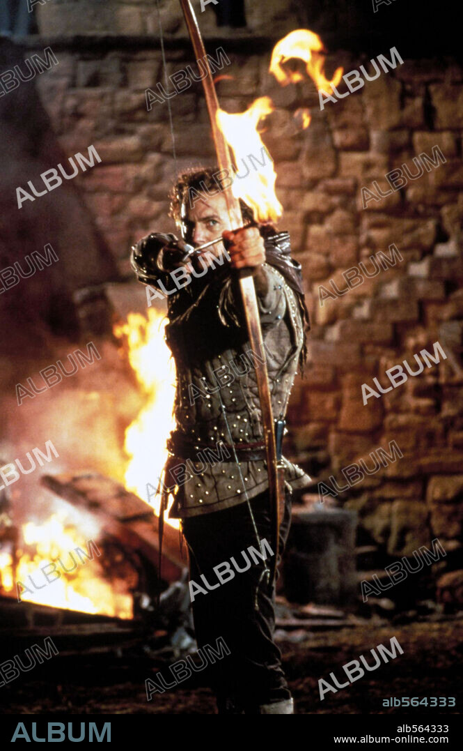 KEVIN COSTNER en ROBIN HOOD, PRÍNCIPE DE LOS LADRONES, 1991 (ROBIN HOOD: PRINCE OF THIEVES), dirigida por KEVIN REYNOLDS. Copyright WARNER BROTHERS.
