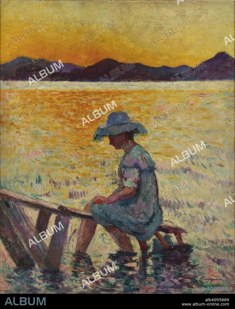 HENRI CHARLES MANGUIN. Saint-Tropez, le coucher de soleil.
