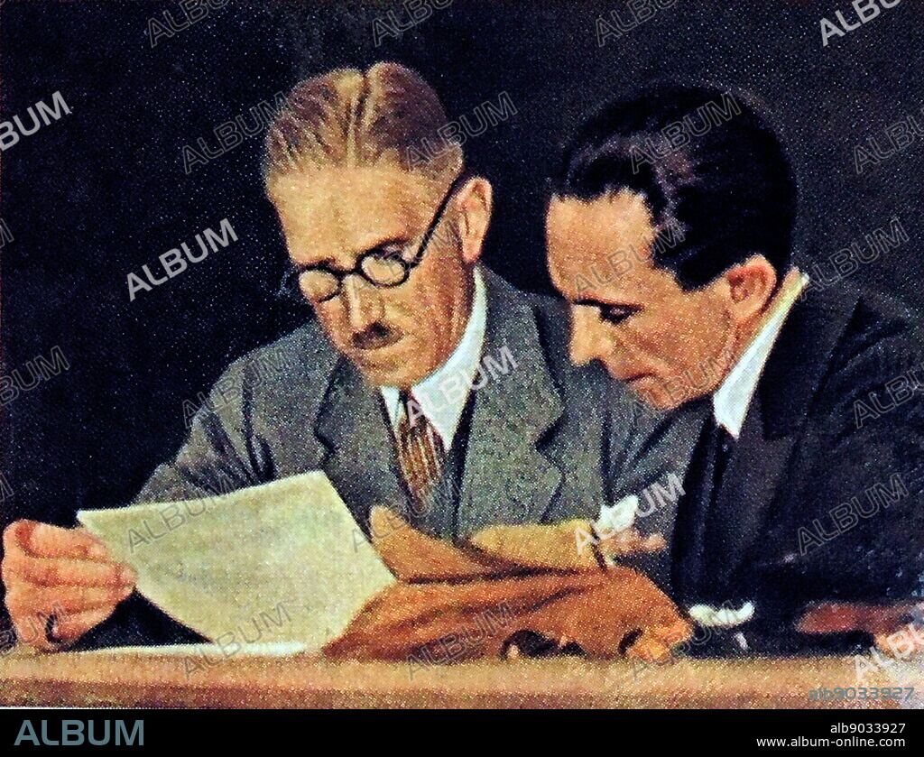Paul Joseph Goebbels 1897 1 May 1945; right with German Vice Chancellor Franz von Pappen.