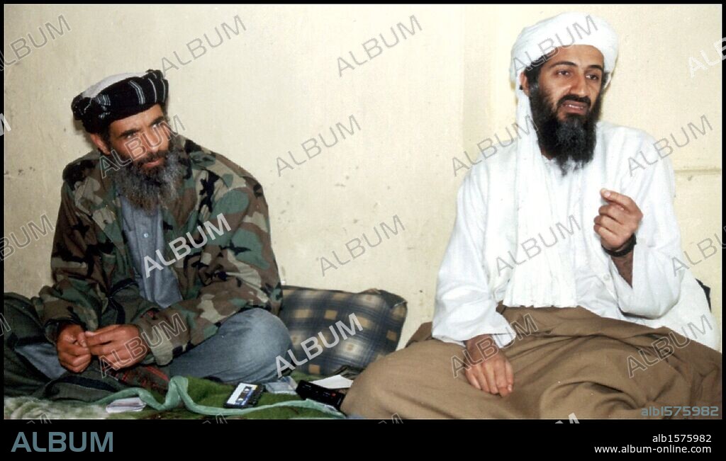 OSAMA BIN LADEN (March 10, 1957 - May 1, 2011), was a member of a wealthy Saudi family and the founder of the jihadist terrorist organization al-Qaeda, responsible for the September 11th 2001 attacks on the U.S. Killed in Abbottabad, Pakistan by American military forces. PICTURED: Jan. 1, 1997 - Afghanistan - OSAMA BIN LADEN, with MUHAMMAD ATIF an ex-Egyptian police officer. Atif was responsible for the killing of U.S. troops in Somalia in 1993 where he was commanding Al-Qaida troops. (Credit Image: © Al-Jazeera/ZUMAPRESS.com). 1997