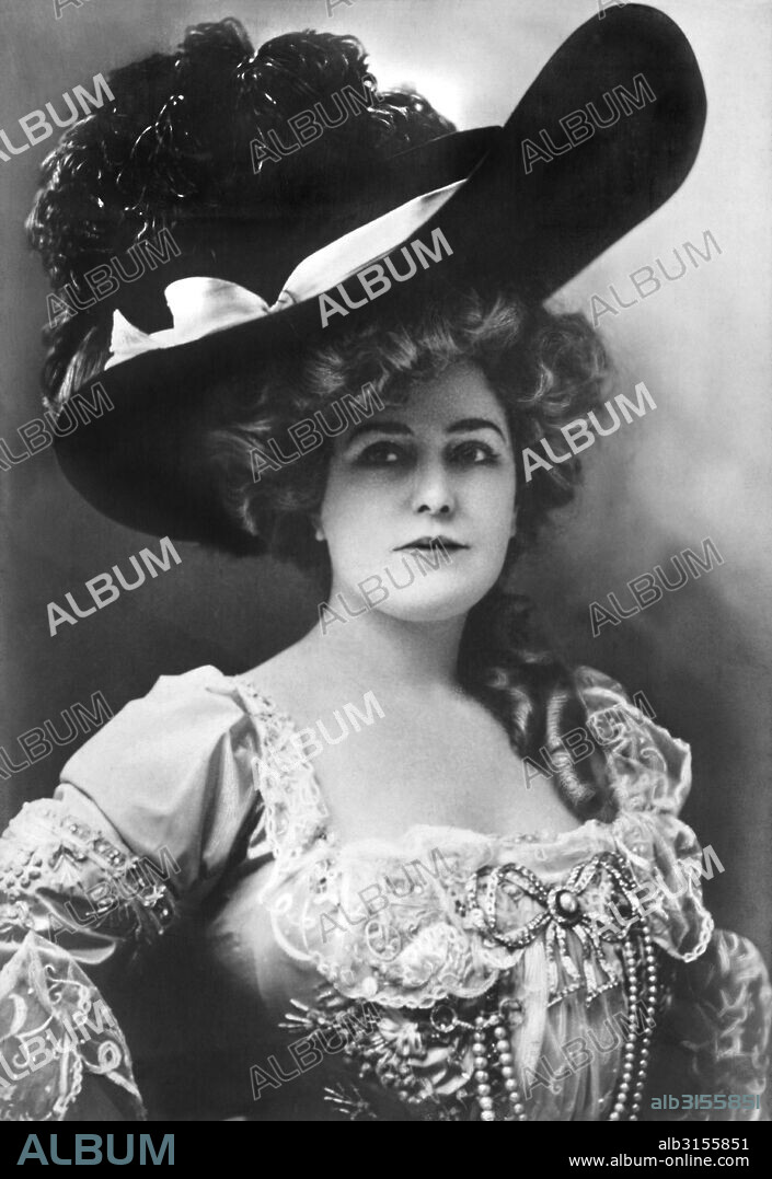 New York, New York:   c. 1905 A Rotograph of actress Lillian Russell. It is Image # B-248 in the Series.