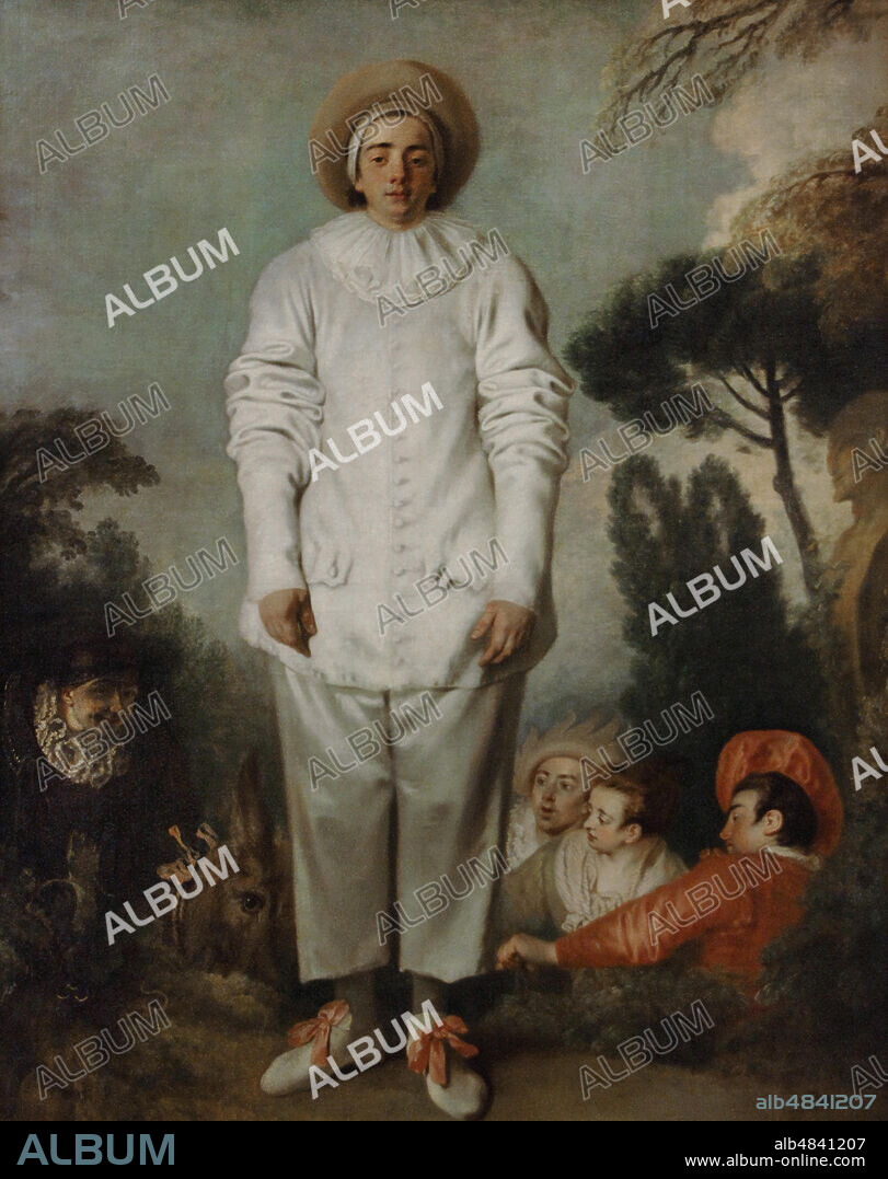 Jean-Antoine Watteau (1684-1721). Pintor francés. Pierrot (antes llamado Gilles), hacia 1718-1719. Museo del Louvre. París. Francia.