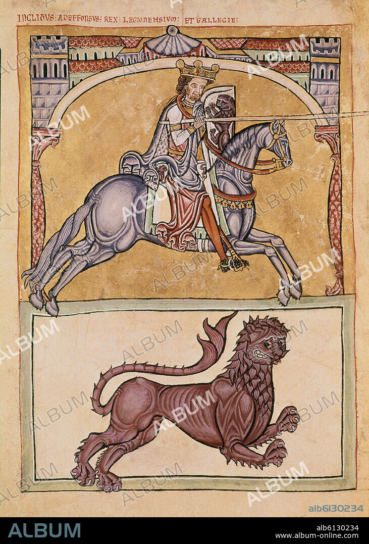 Alphonse IX of Leon and Galicia. Santiago de Compostela cathedral. Library. Coruña.