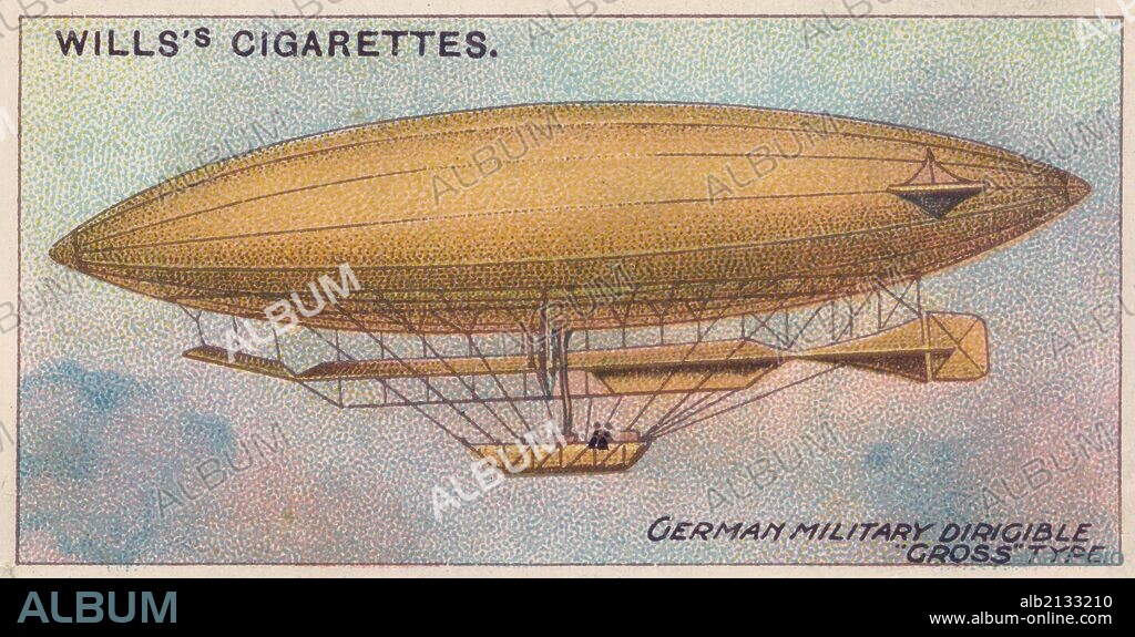 Aviation, 1910: German Military Airship (dirigible) Gross Type. (Photo by: Universal History Archive/UIG via Getty Images).