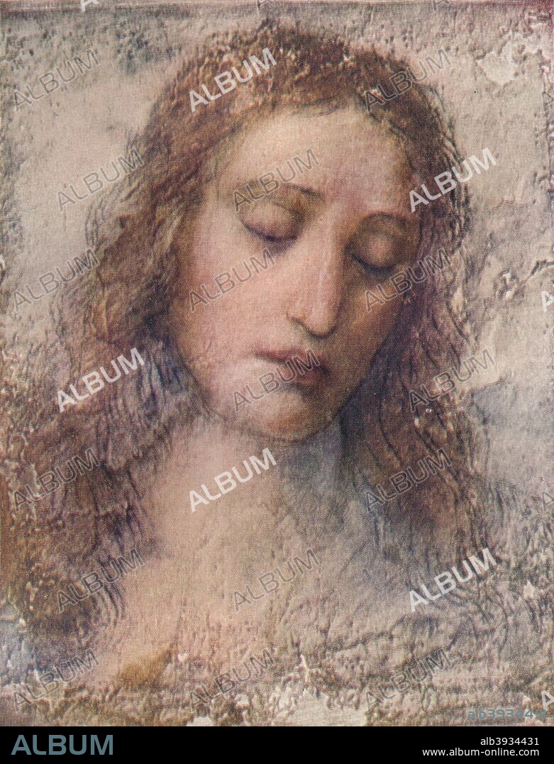 Study for the head of Christ for The Last Supper, c1495. Painting held in the Pinacoteca di Brera, Milan. From A History of Painting Vol. 1 by Haldane MacFall [T.C. and E.C. Jack, London & Edinburgh, 1911.].
