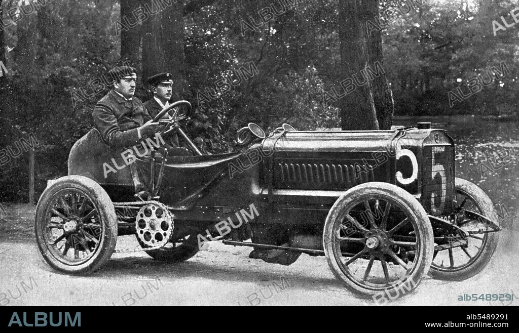 UNKNOWN. Richard Brasier of French racing driver Leon Thery, winner of the 1904 Gordon Bennett Cup.