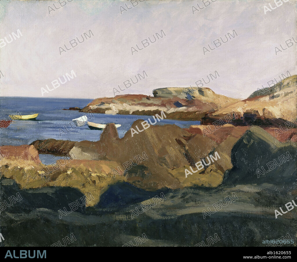 Cove at Ogunquit by Edward Hopper, oil on canvas, 1914, 1882-1967, USA, New York State, New York City, Whitney Museum of American Art.