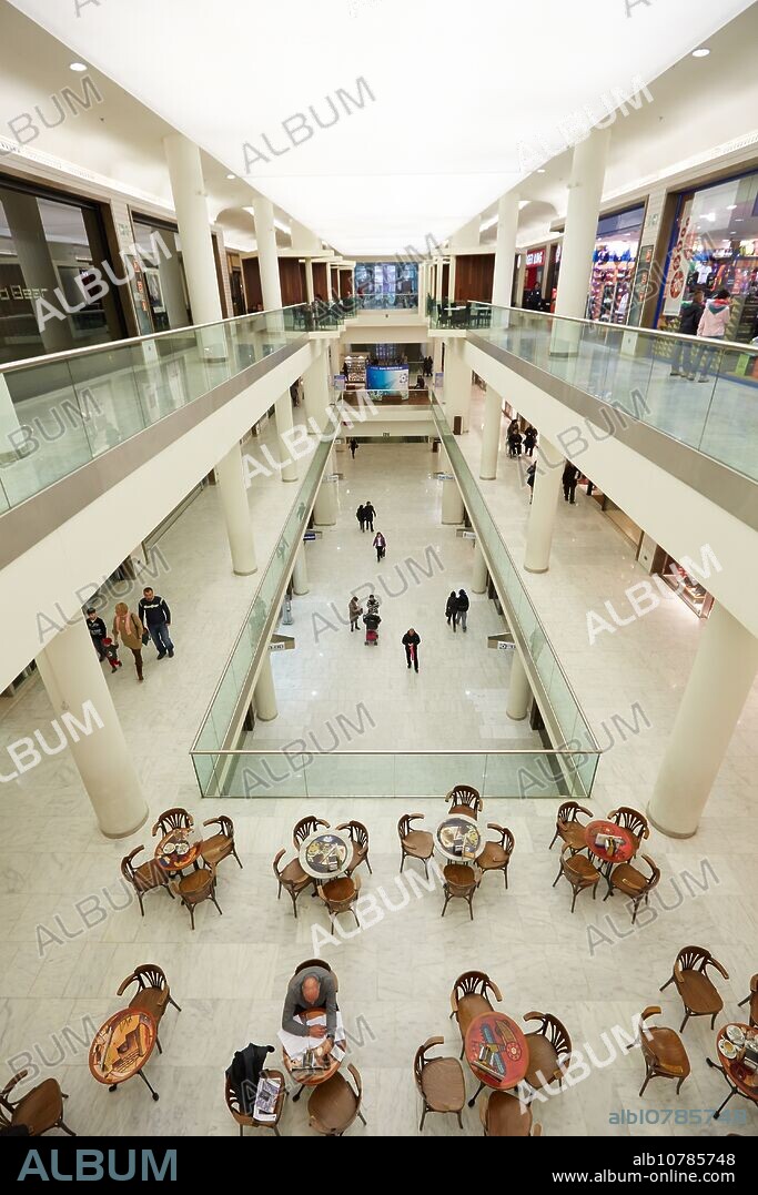 Shopping centre, Congress Palace Building of Oviedo City, Conference and Exhibition centre, by Santiago Calatrava. Oviedo, Asturias, Spain.