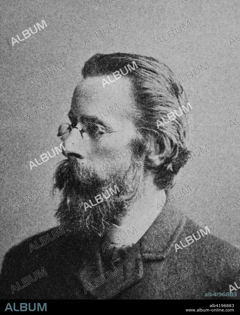Heinrich Picot de Peccaduc, Freiherr von Herzogenberg, 1843 - 1900, was an Austrian composer and conductor descended from a French aristocratic family, reproduction photo from the year 1895, digital improved.