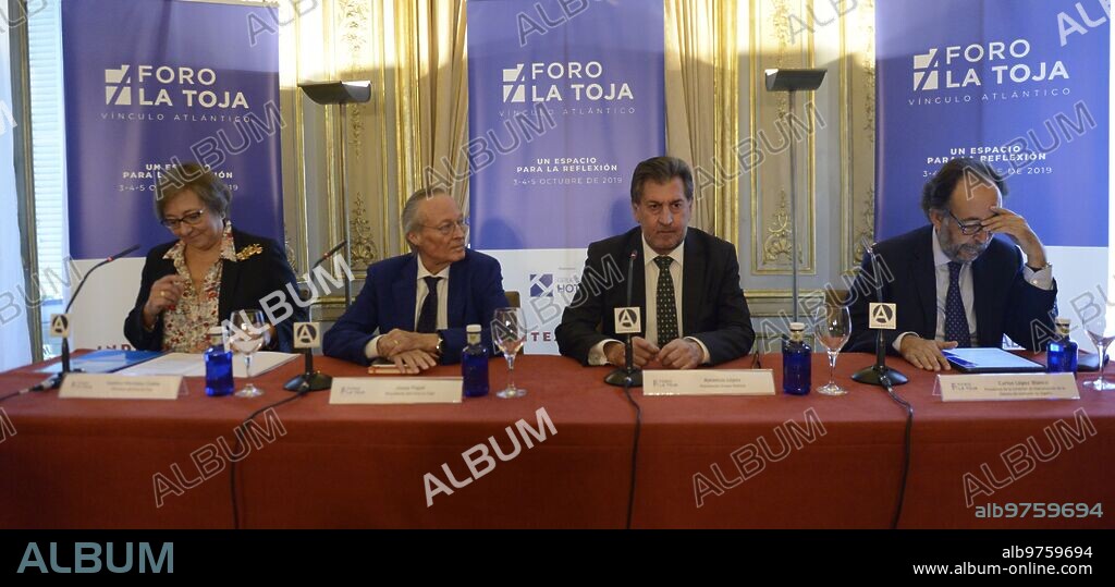 Madrid, 16/09/2019. Presentación foro la Toja vínculo Atlántico, con Carmen Martínez Castro, Josep Piqué, Amancio López y Carlos López Blanco. Foto: Maya Balanya. Archdc.