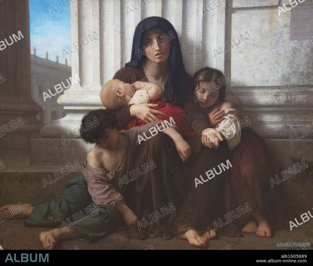 Charity by William Adolphe Bouguereau, 1865, UK, Birmingham, City Art Gallery.