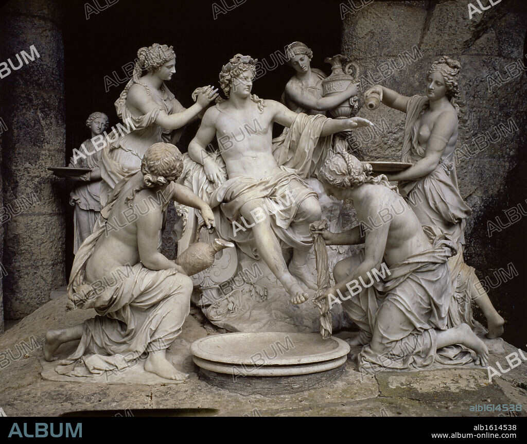FRANÇOIS GIRARDON. Apollo Served by the Nymphs   c. 1666   Francois Girardon (1628-1715/French)   Parc du Chateau, Versailles.