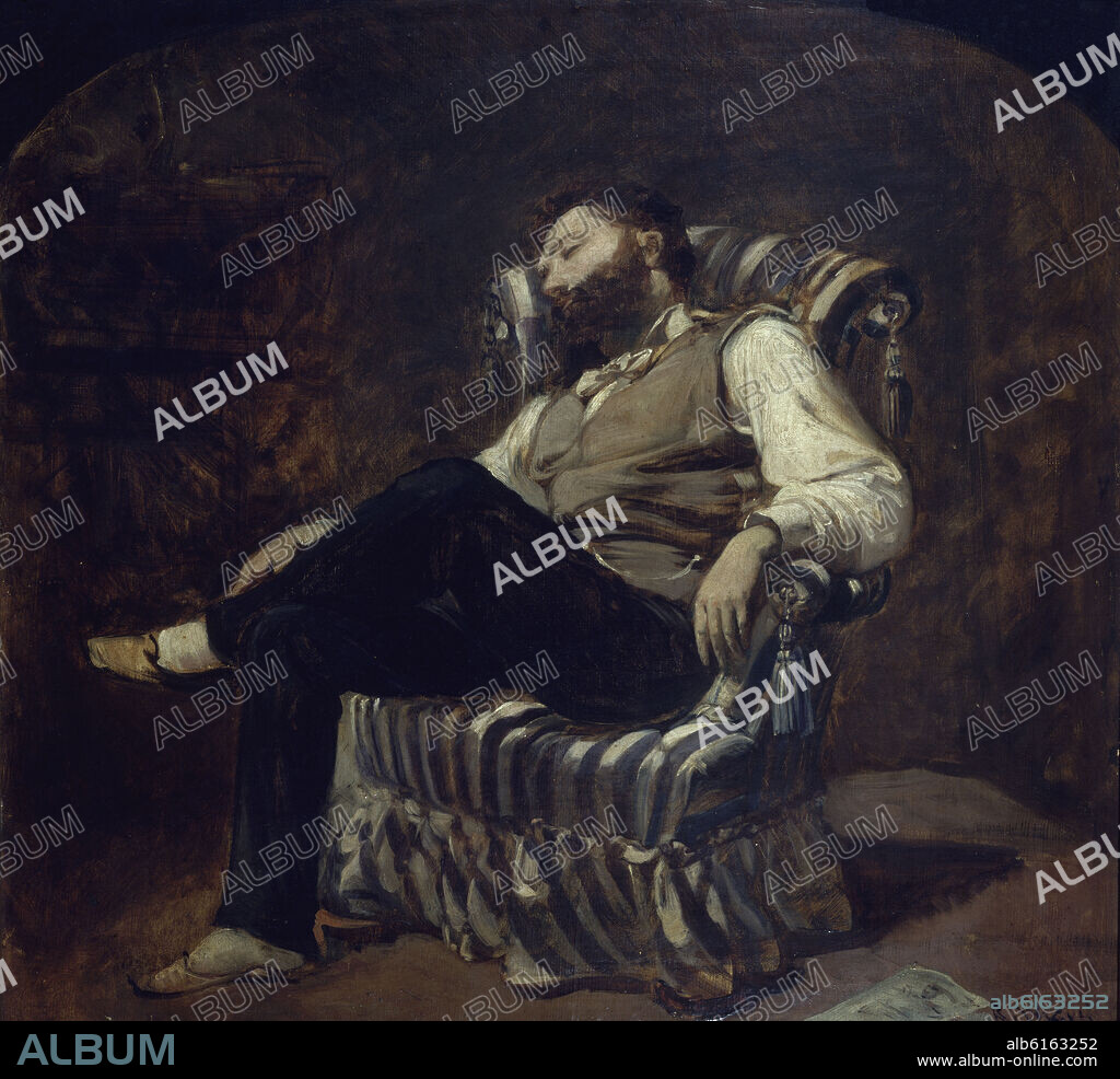 RAMON MARTI ALSINA (1820-94). LA SIESTA - SIGLO XIX.