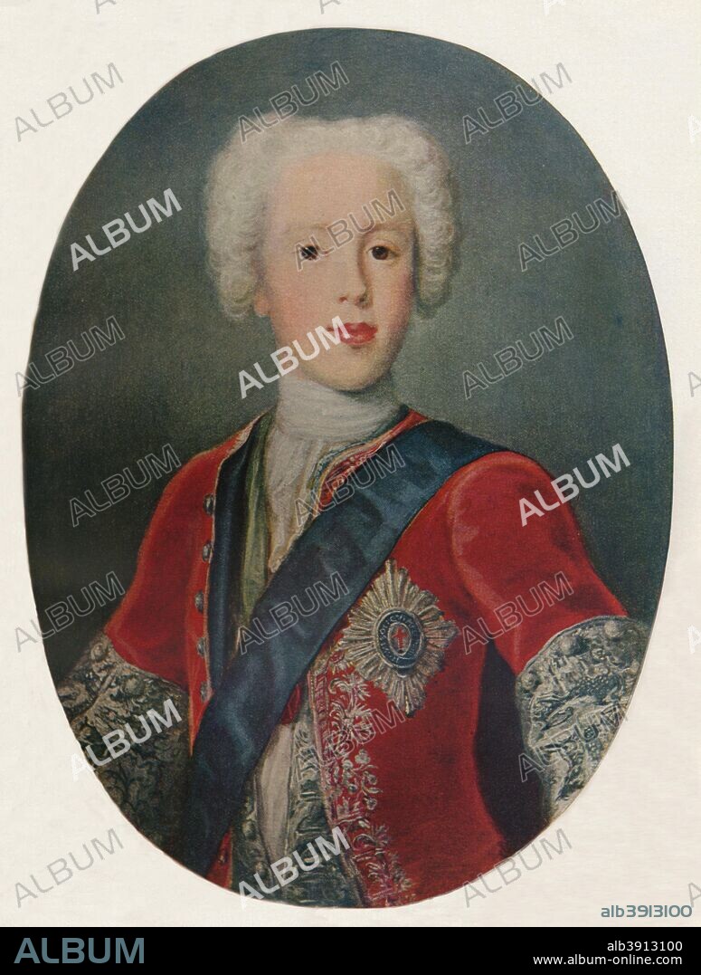 'Prince Charles Edward Stuart', c1729 (c1927). Prince Charles Edward Stuart (1720-1788), also known as 'The Young Pretender', 'The Young Chavalier' and  'Bonnie Prince Charlie', was the grandson of James II and the second Jacobite pretender to the thrones of England, Scotland, France and Ireland after the death of his father James 'The Old Pretender'. The painting is held by the National Portrait Gallery, London. From Beautiful Children, by Haldane Macfall. [T. C. & E. C. Jack, Ltd., London, c1927].