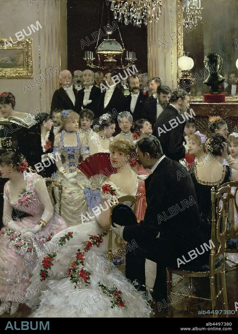 JEAN BERAUD. La soirée - Autour du piano.