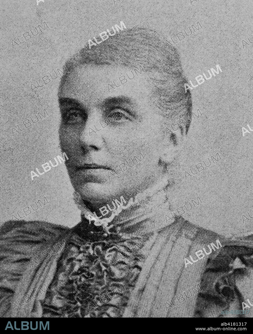 Franziska Tiburtius, 24 January 1843 - 5 May 1927, was a German doctor, one of the first two women to qualify as a doctor in imperial Germany, Reproduction of a photo/image from the year 1890, digital improved.