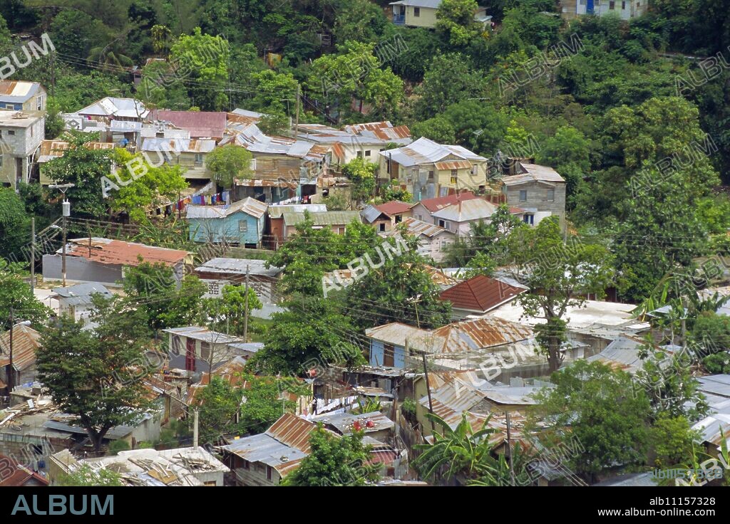 Shanty town, Montego Bay, Jamaica, Caribbean, West Indies.