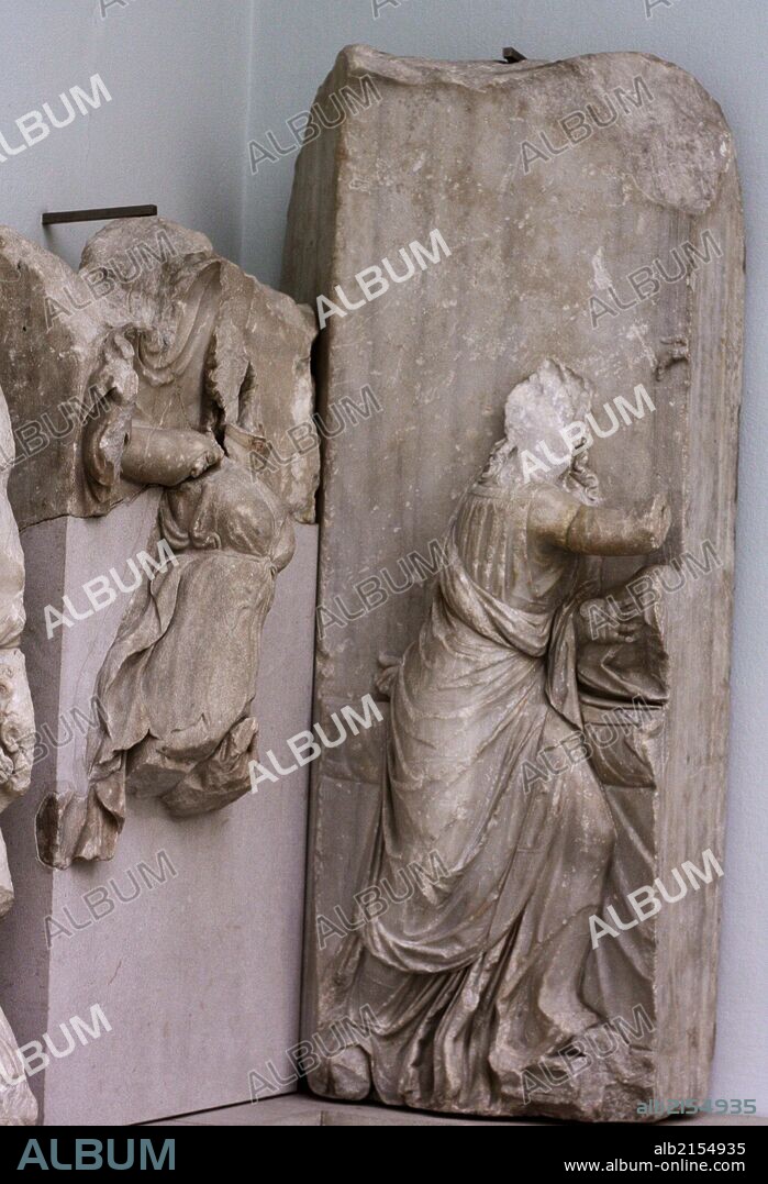 Pergamum Altar in the Pergamum Museum in Berlin. It is a monumental construction built during the reign of King Eumenes II.  (Photo by: Universal History Archive/UIG via Getty Images).
