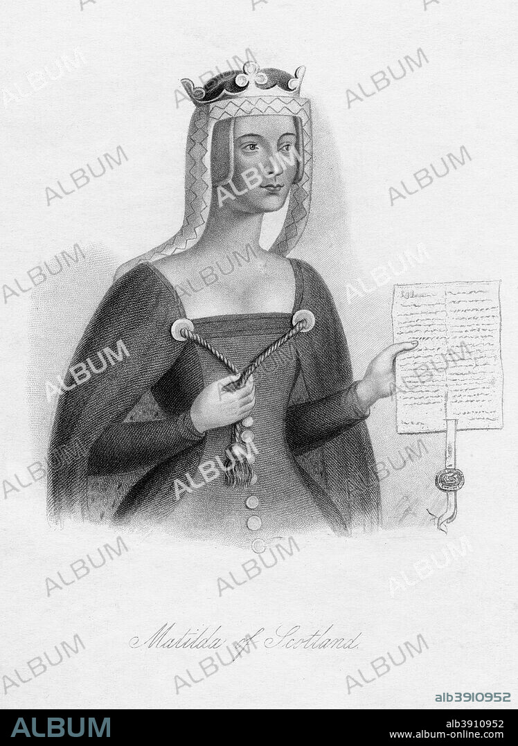Matilda of Scotland, Queen of Henry I, (19th century). Matilda (1080-1118), daughter of Malcolm III of Scotland, married Henry I of England in 1100.