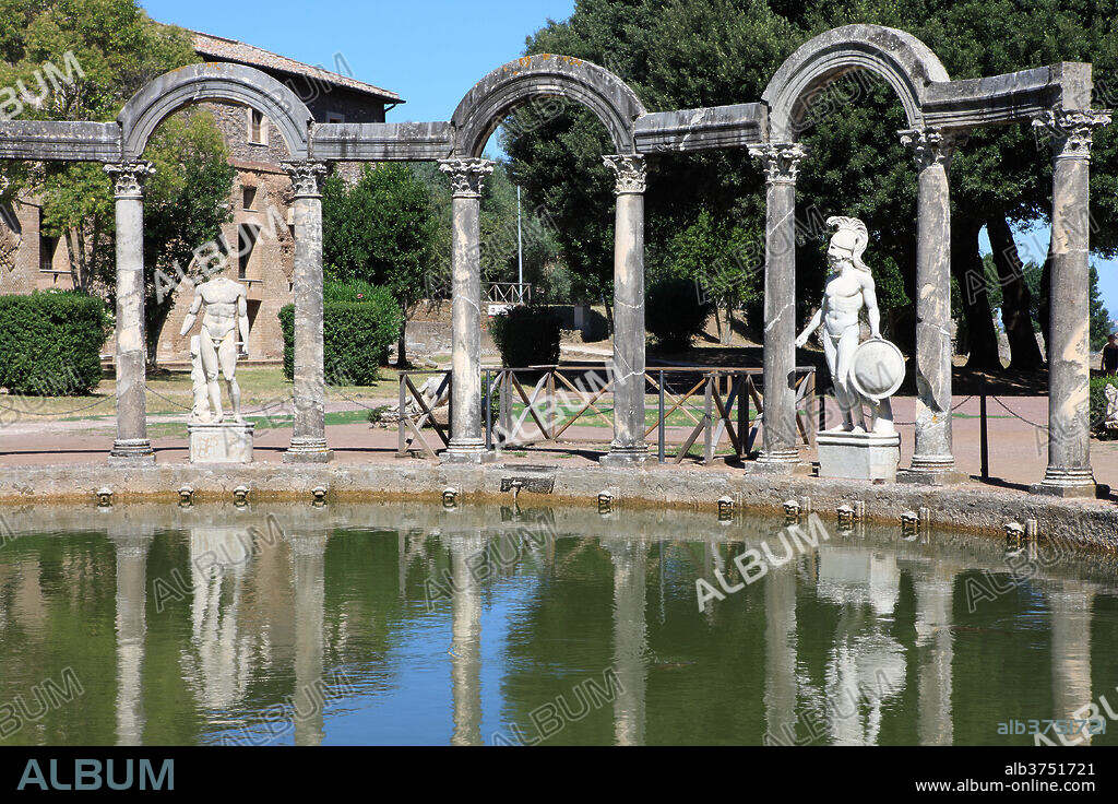 Hadrian's Villa, Canopus Canal, UNESCO World Heritage Site, Tivoli, Rome, Lazio, Italy, Europe.