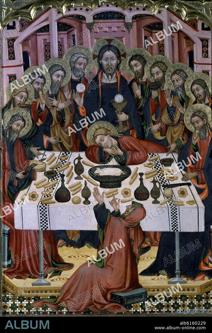 MAESTRO DE VILLAHERMOSA. RETABLO DE LA SANTA CENA-DETAL.