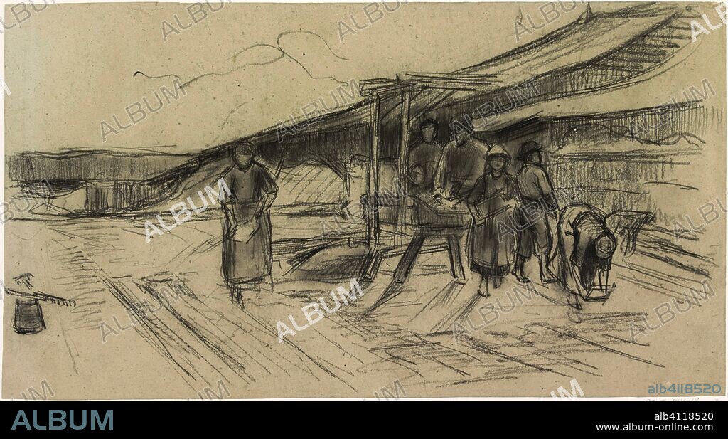 The brick factory. Draughtsman: Anthon Gerhard Alexander van Rappard. Dating: 1868 - 1892. Measurements: h 320 mm × w 587 mm.