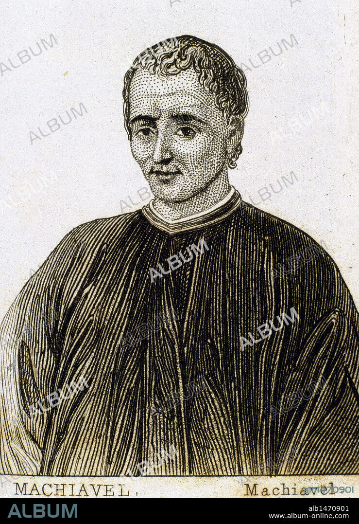 MAQUIAVELO, Nicolás (Florencia, 1469-Florencia, 1527). Escritor y estadista italiano. Sus obras más importantes son "El Príncipe" (1513), "Discorsi sopra la prima deca di Tito Livio" (1513-19), "Dell'arte della guerra" (1516-20, "Istorie fiorentine" (1521-25). Grabado.