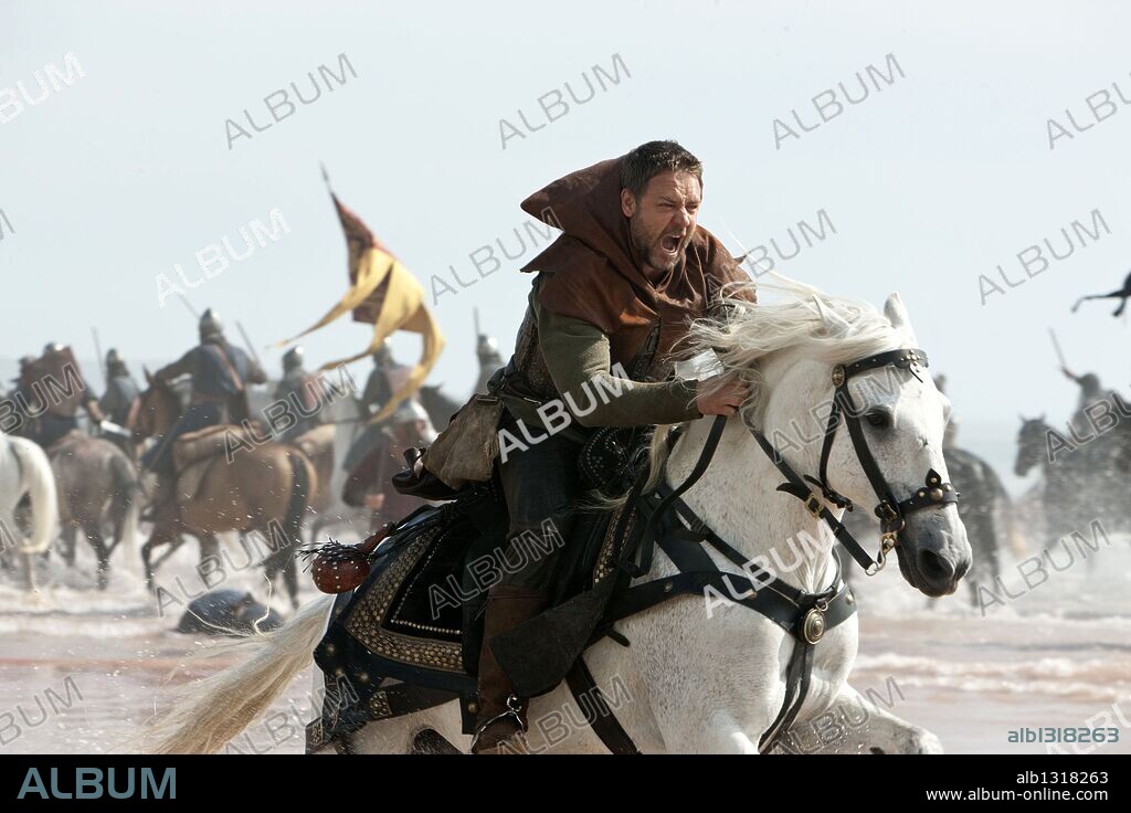 RUSSELL CROWE dans ROBIN HOOD, 2010, réalisé par RIDLEY SCOTT. Copyright UNIVERSAL PICTURES.