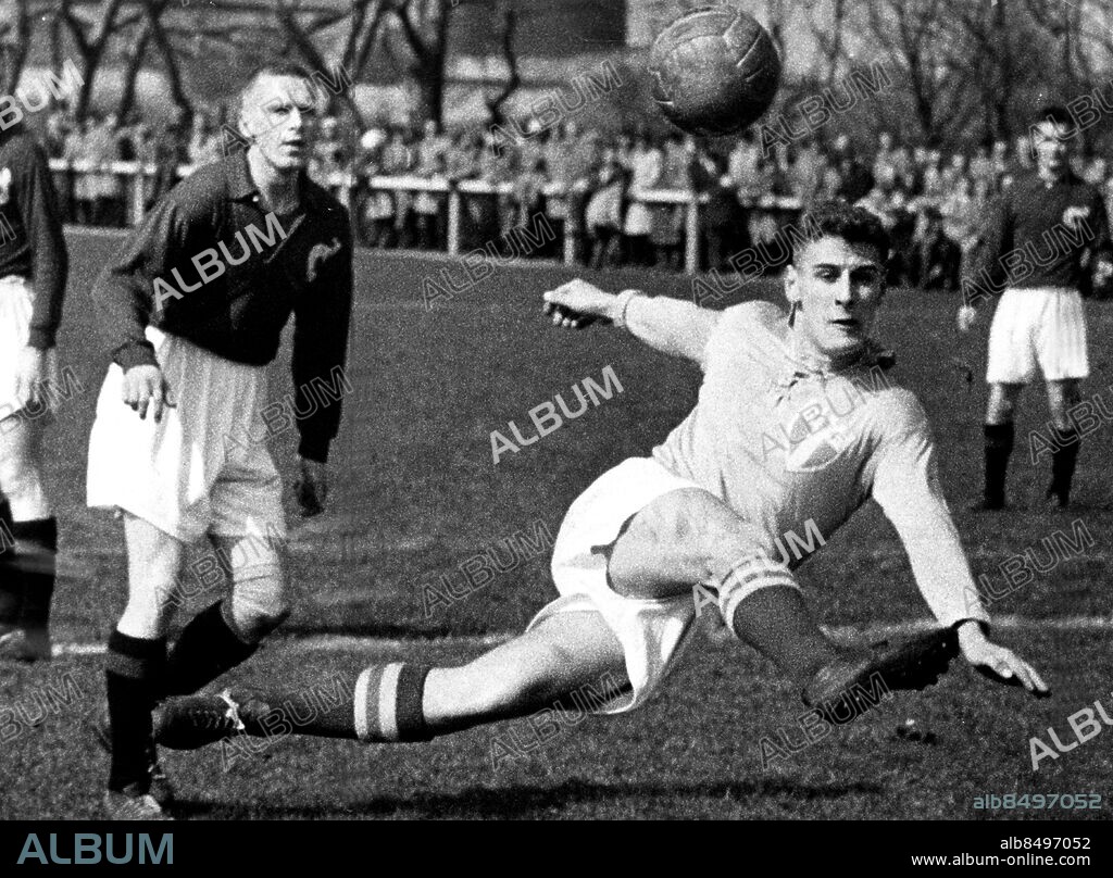 Jan Ekström, MFF, Malmö FF, vänskapsmatch mellan MFF och Degerfors. 1959. (c) Sydsvenskan / IBL Bildbyrå.