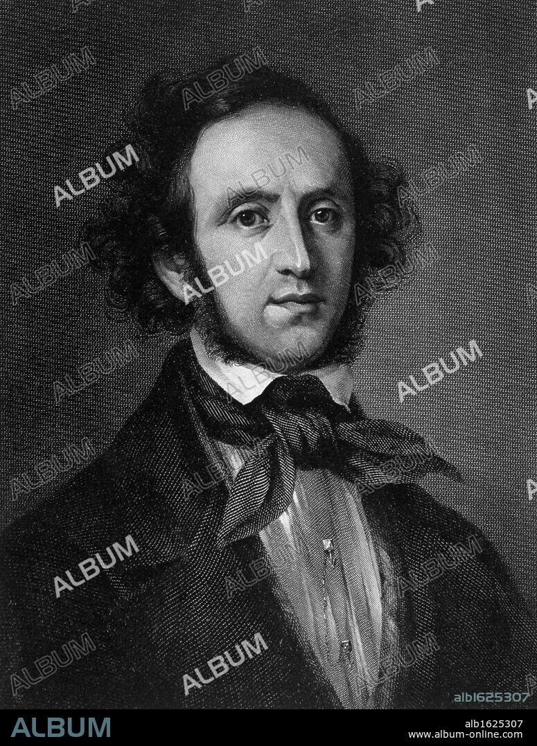 Felix Mendelssohn   German Composer (1809-1847)   Artist Unknown  Illustration.
