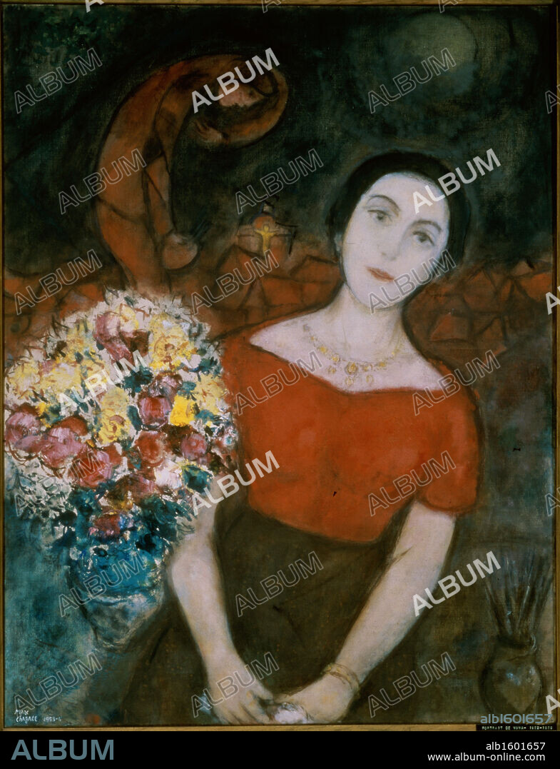 Portrait of Vava by Marc Chagall, circa 1953-56, 1887-1985, Private Collection.