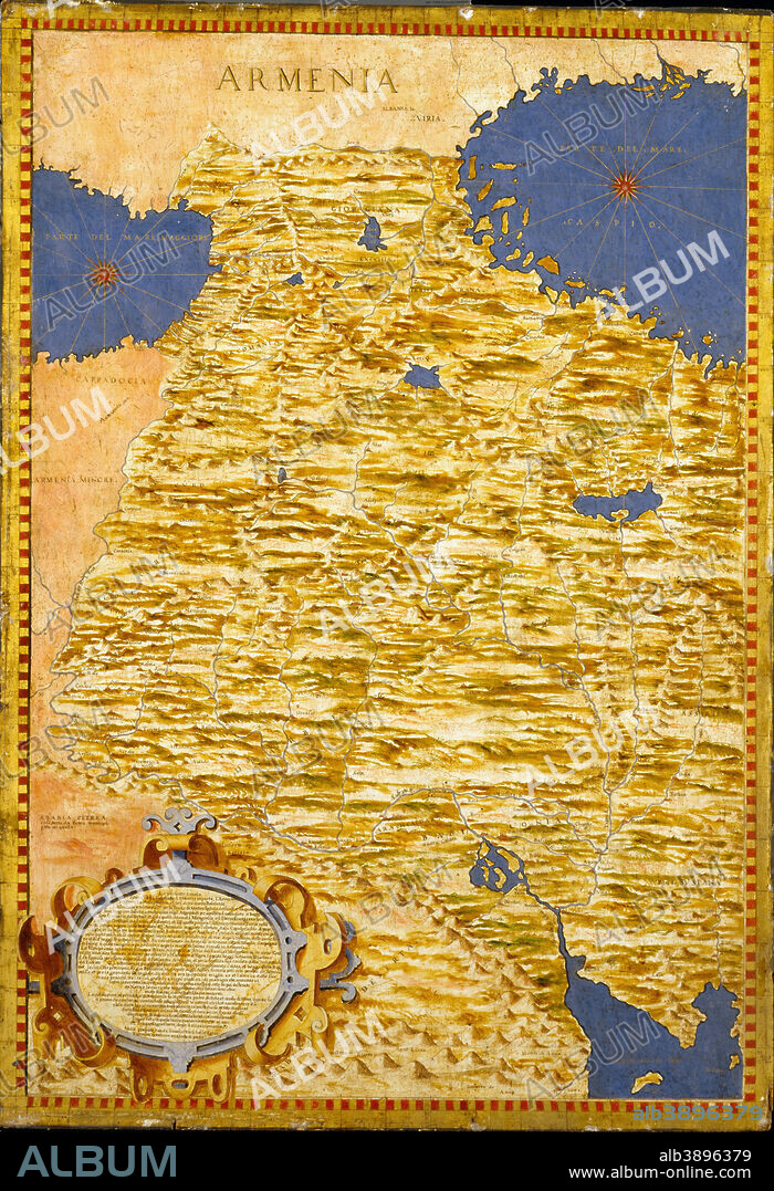 EGNAZIO DANTI. Middle east: Georgia, Armenia, Azerbaijan, Iraq, Western Iran. Date/Period: 1565 - 1575. Oil painting on wood. Height: 115 mm (4.52 in); Width: 80 mm (3.14 in).