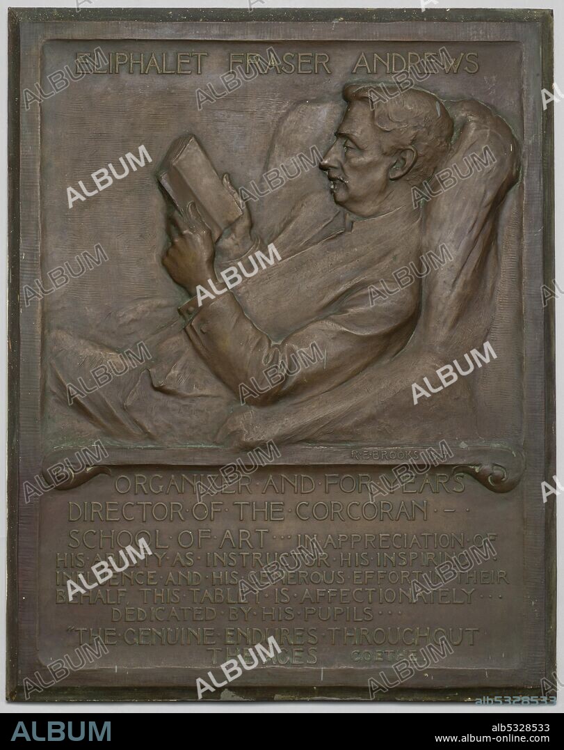 RICHARD EDWIN BROOKS. Memorial Tablet to the Late E. F. Andrews, 1917.