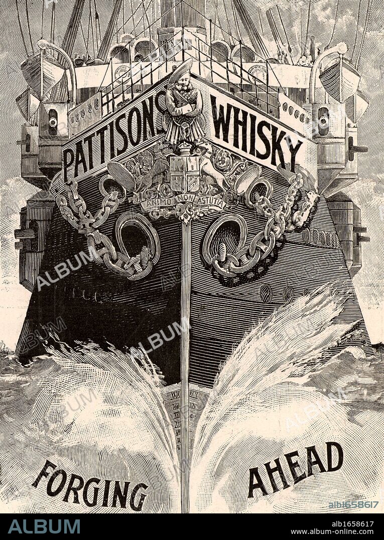 Advertisement for Pattison's Scotch Whisky. From "The Graphic", London, 1898. Engraving.  (Photo by: Universal History Archive/UIG via Getty Images).