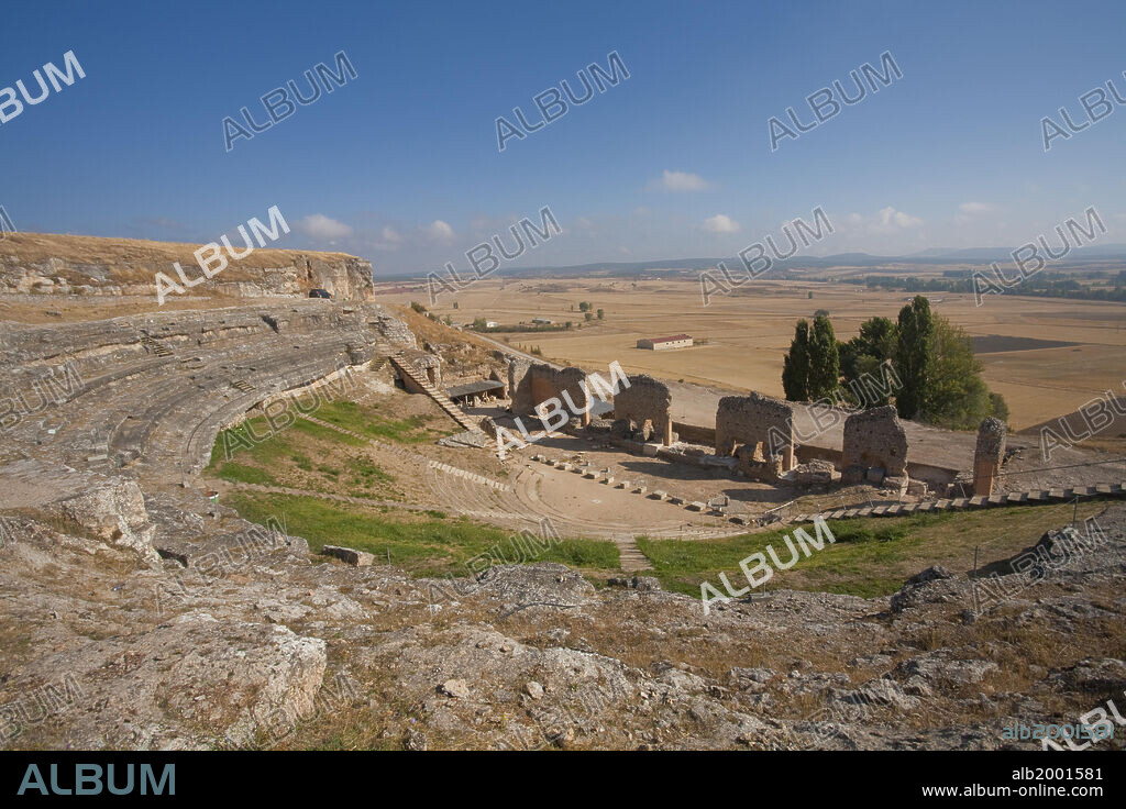 Colonia Clunia Sulpicia was the administrative capital of the Roman province of Northern Iberia. The theater is thought to have held around 9,000 spectators, making it the largest theater of its kind in Spain and Portugal. The upper seats were carved out of the bedrock, while stone, brick and mortar filled the rest of the theater. Archaeologists believe that in the 2nd century the theater was remodeled into a semi-amphitheater to accommodate gladiatorial shows.