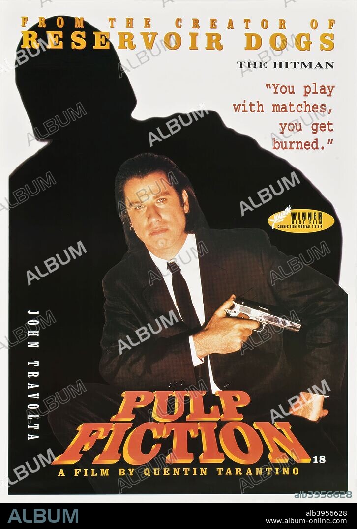 JOHN TRAVOLTA in PULP FICTION, 1994, directed by QUENTIN TARANTINO. Copyright MIRAMAX.