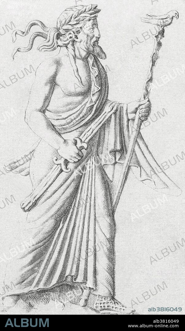 In ancient Roman religion and myth, Jupiter or Jove is the king of the gods and the god of sky and thunder. Jupiter was the chief deity of Roman state religion throughout the Republican and Imperial eras, until Christianity became the dominant religion of the Empire. He is usually thought to have originated as a sky god. His identifying implement is the thunderbolt, and his primary sacred animal is the eagle, which held precedence over other birds in the taking of auspices and became one of the most common symbols of the Roman army. The Romans regarded Jupiter as the equivalent of the Greek Zeus, and in Latin literature and Roman art, the myths and iconography of Zeus are adapted under the name Iuppiter. In Greco-Roman mythology, Jupiter was the brother of Neptune and Pluto. Each presided over one of the three realms of the universe: sky, the waters, and the underworld.