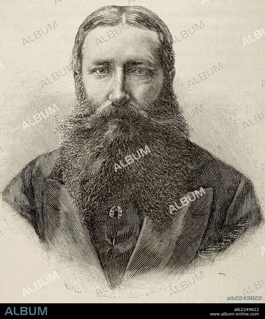 LEOPOLDO II DE BELGICA (1835-1909). Segundo rey de los belgas y propietaria del Estado Libre del Congo. Grabado.